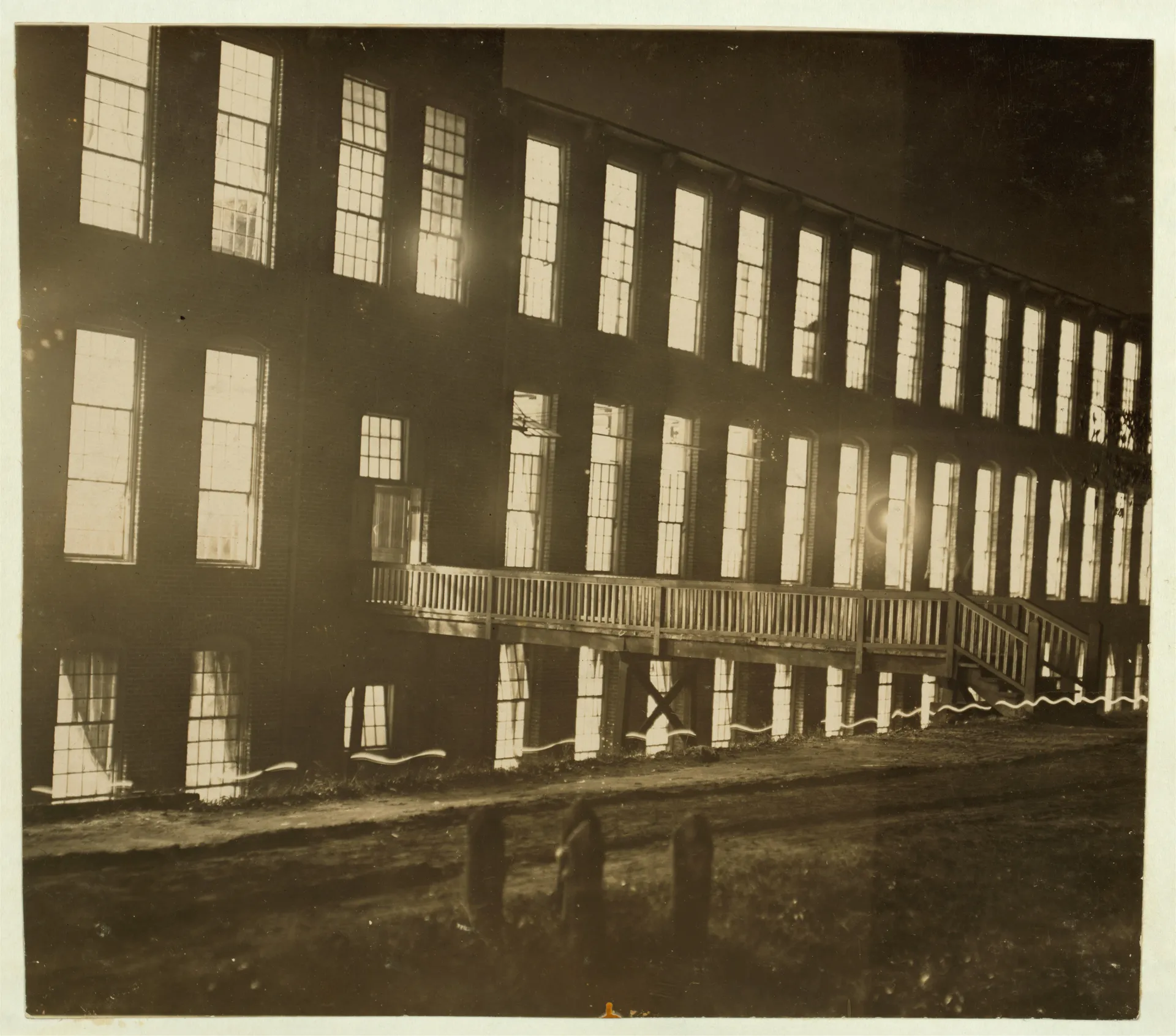 Title: Mill at High Shoals, N.C. 8 P.M. Mill was running. Abstract: Photographs from the records of the National Child Labor Committee (U.S.) Physical description: 1 photographic print. Notes:...