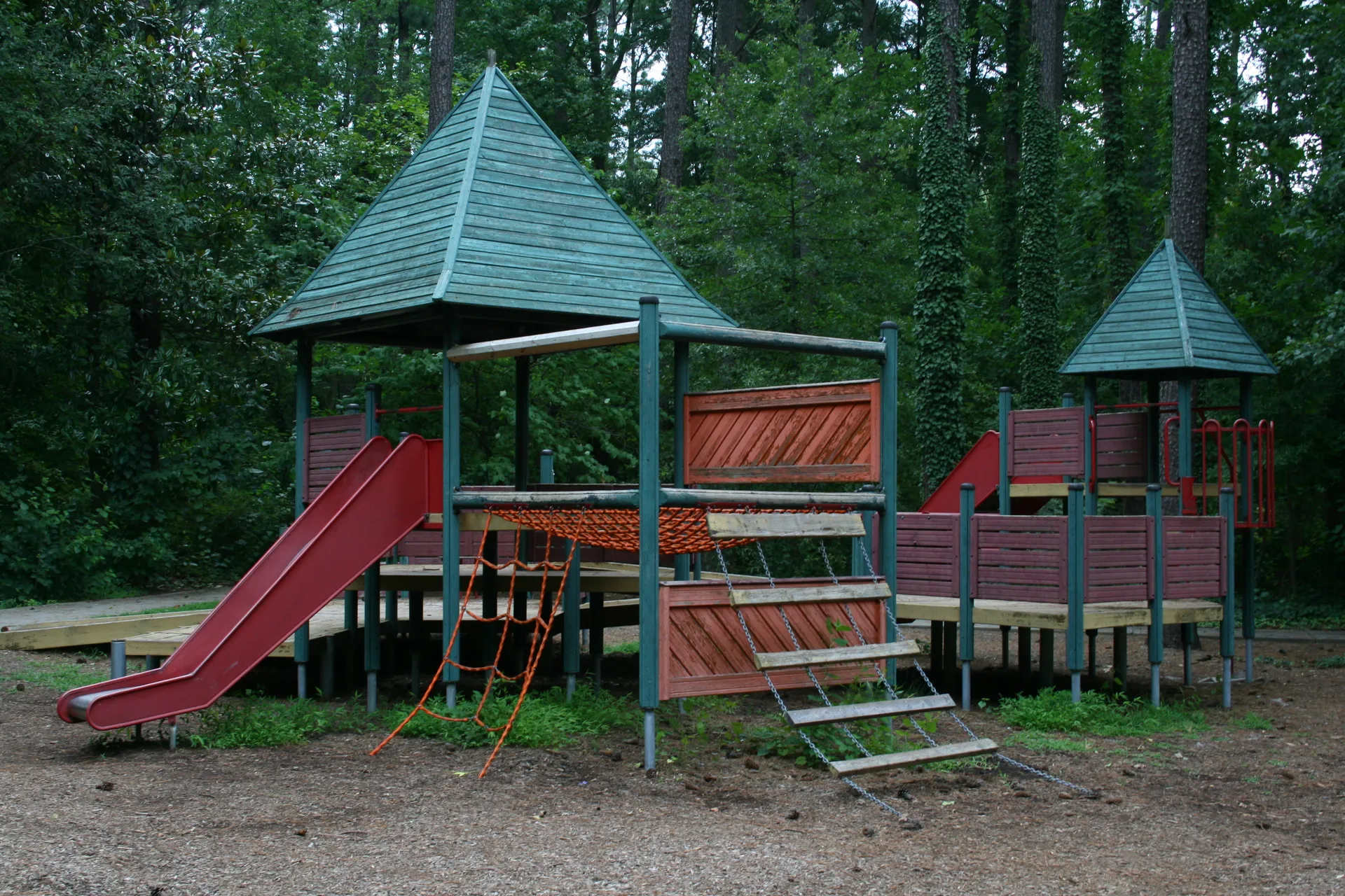 A playground for younger kids at Indian Trail Park in Durham, North Carolina .