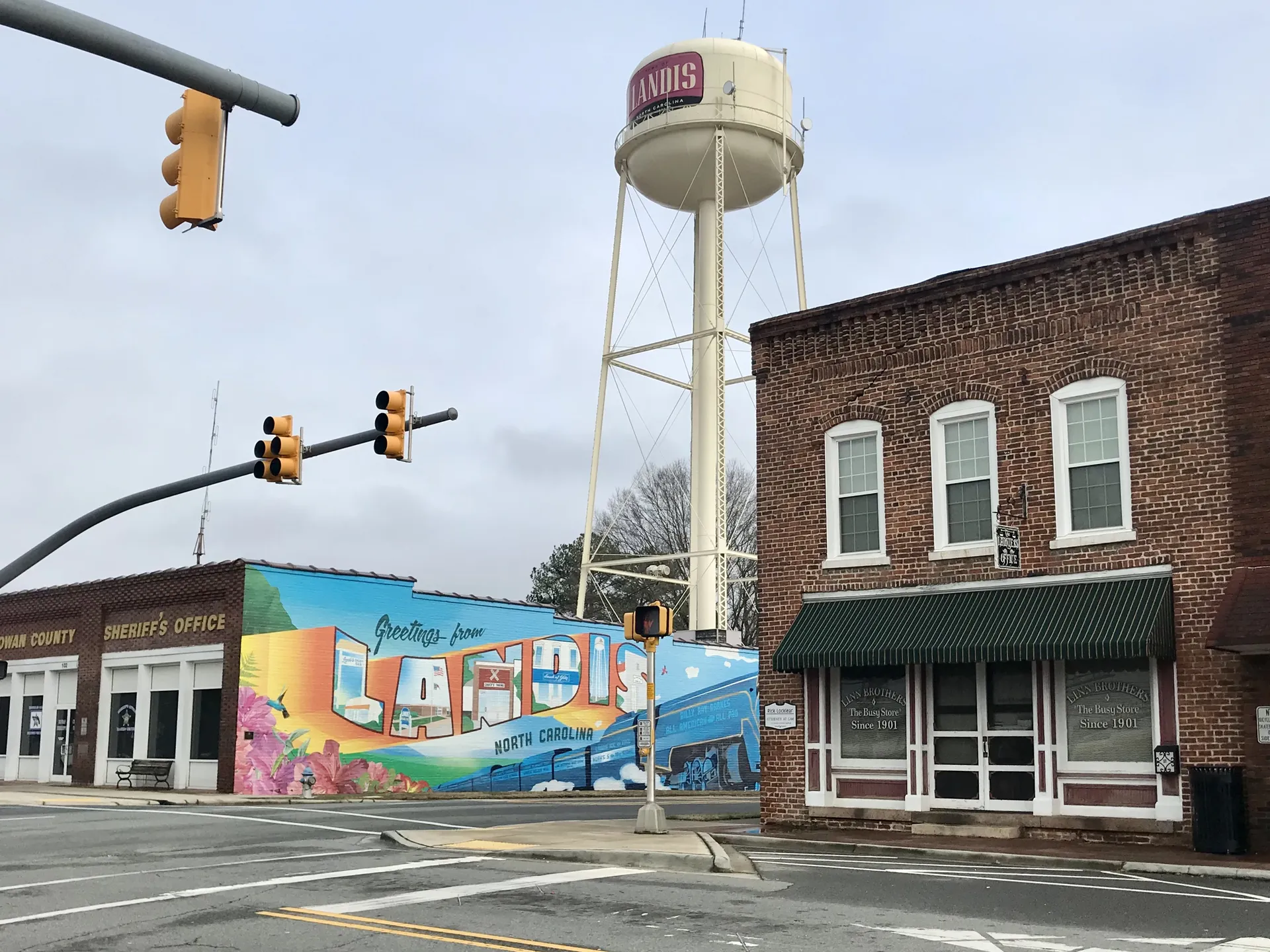 Intersection Of Center Avenue and Ryder Avenue in Landis
