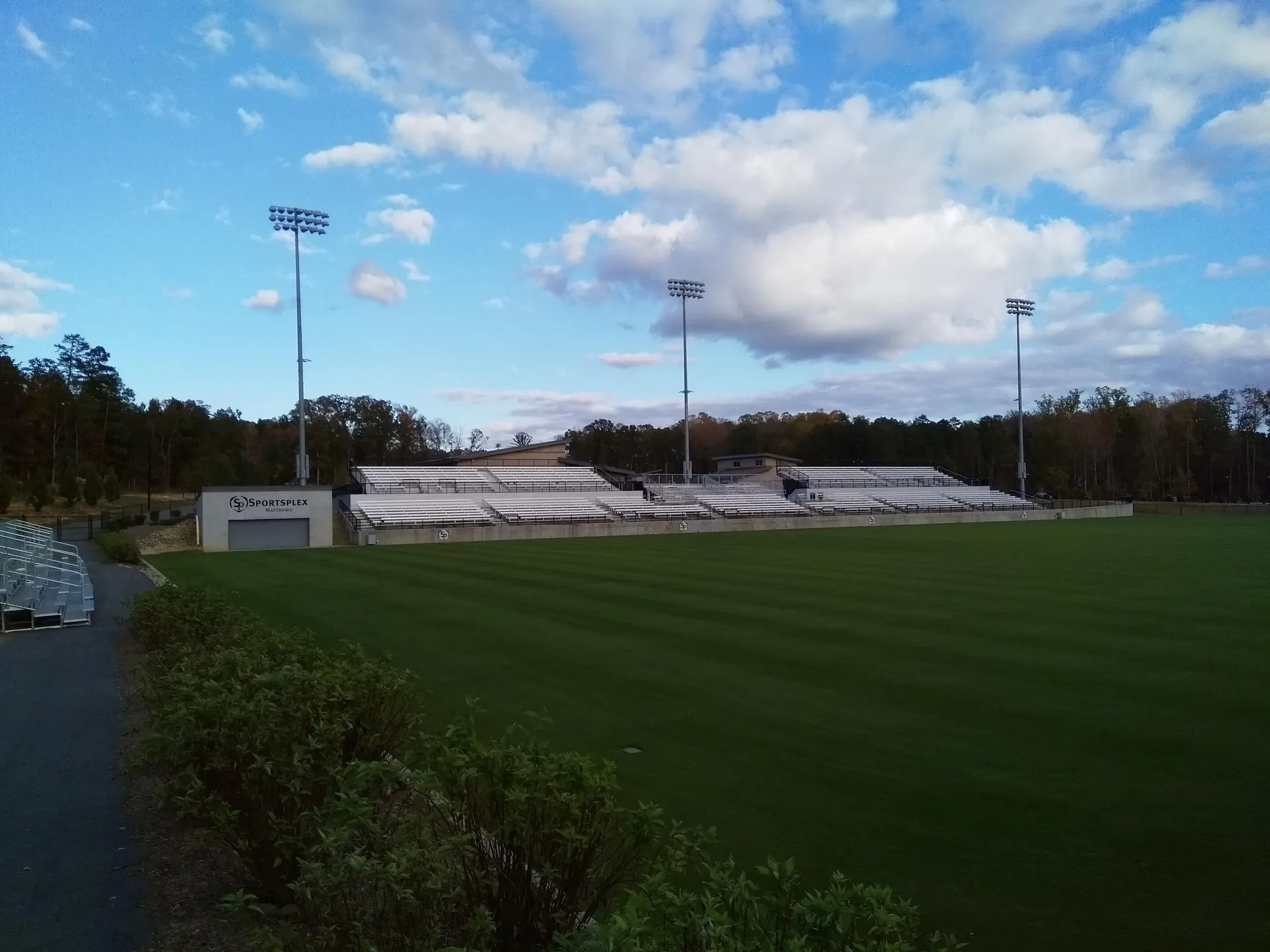 The East Stand of the Sportsplex at Matthews.