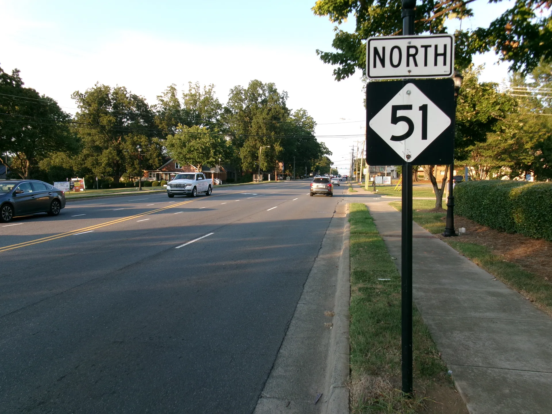 NC 51 northbound past Lawyers Road in Mint Hill. Taken with Kodak Pixpro FZ55