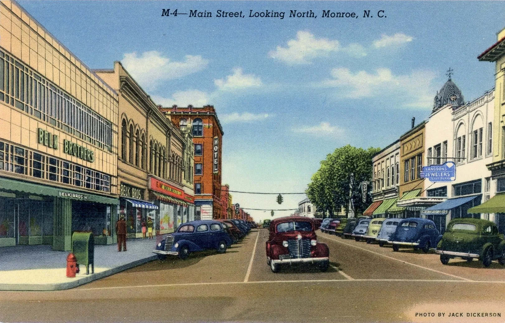 Belk Bros Department Store Monroe North Carolina Vintage Postcard