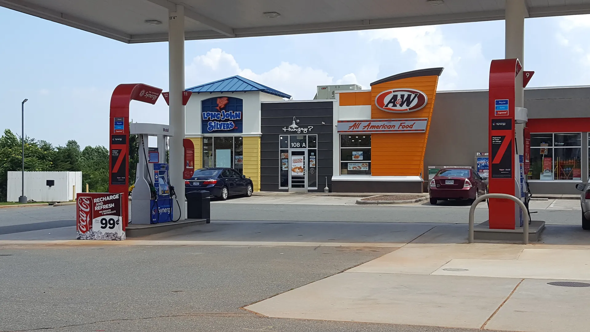 Combination A&W/Long John Silvers with a convenience store in Statesville, NC.