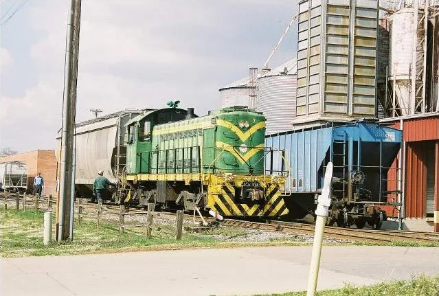 Alexander Railroad #7, Alco S-3, photographed in March 2004 at the Deal Rite Feeds plant in Statesville, North Carolina