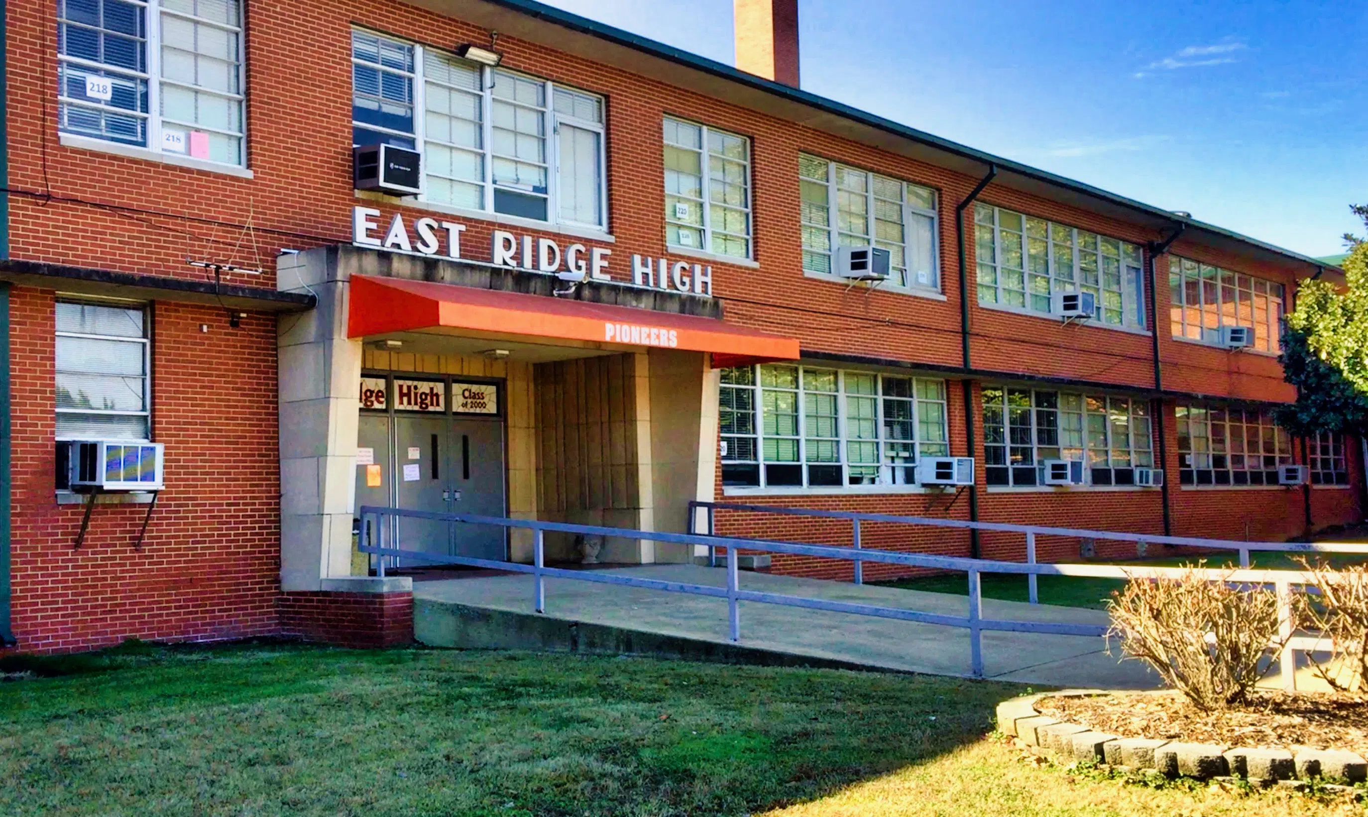 East Ridge High School near Chattanooga, Tennessee (pictured January 25, 2015).  — License: