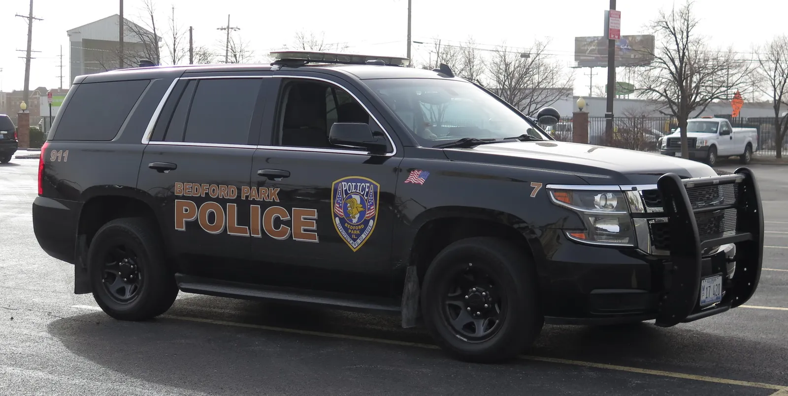 A Chevrolet Tahoe PPV of Bedford Park, Illinois's police department