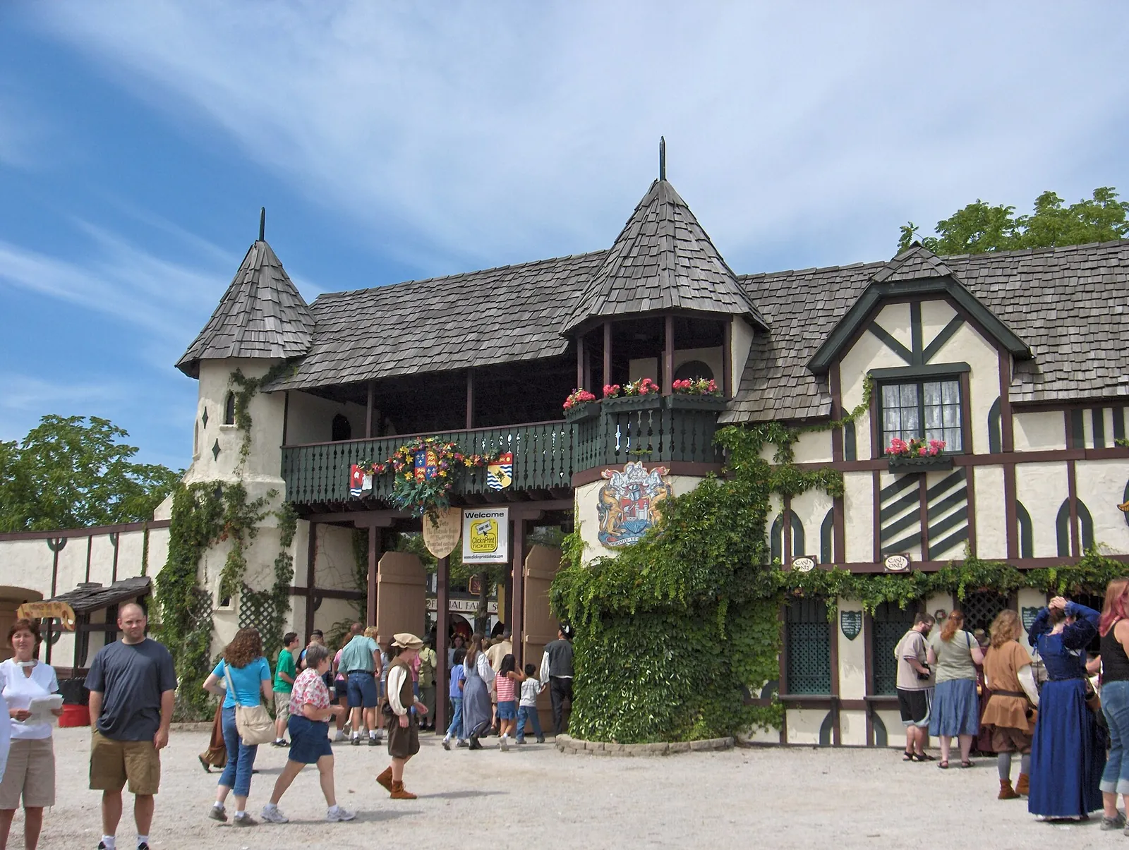 The Bristol Renaissance Faire front gate at 12550 120th Ave