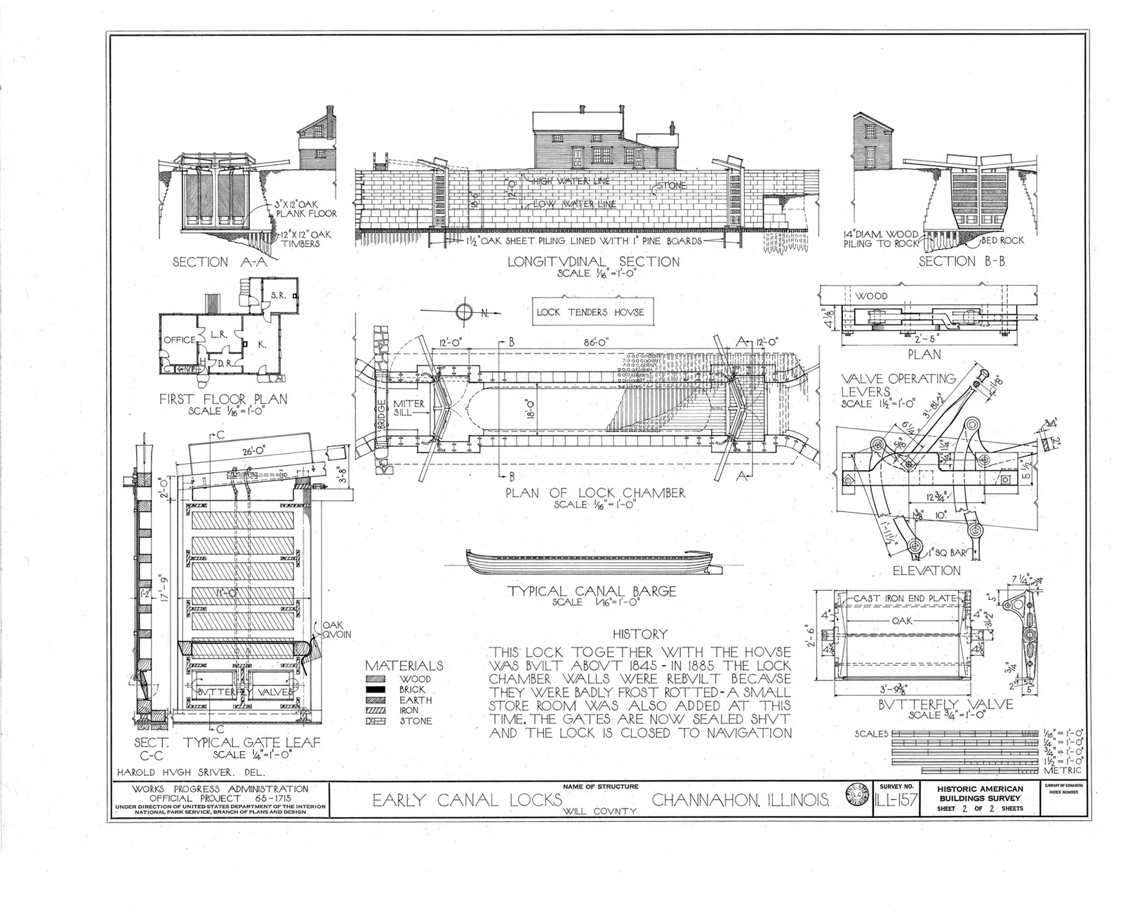 File:Illinois and Michigan Canal, Locks and Lockhouse, Channahon, Will County, IL HABS ILL,99-CHA.V,1,1A- (sheet 0 of 2).tif