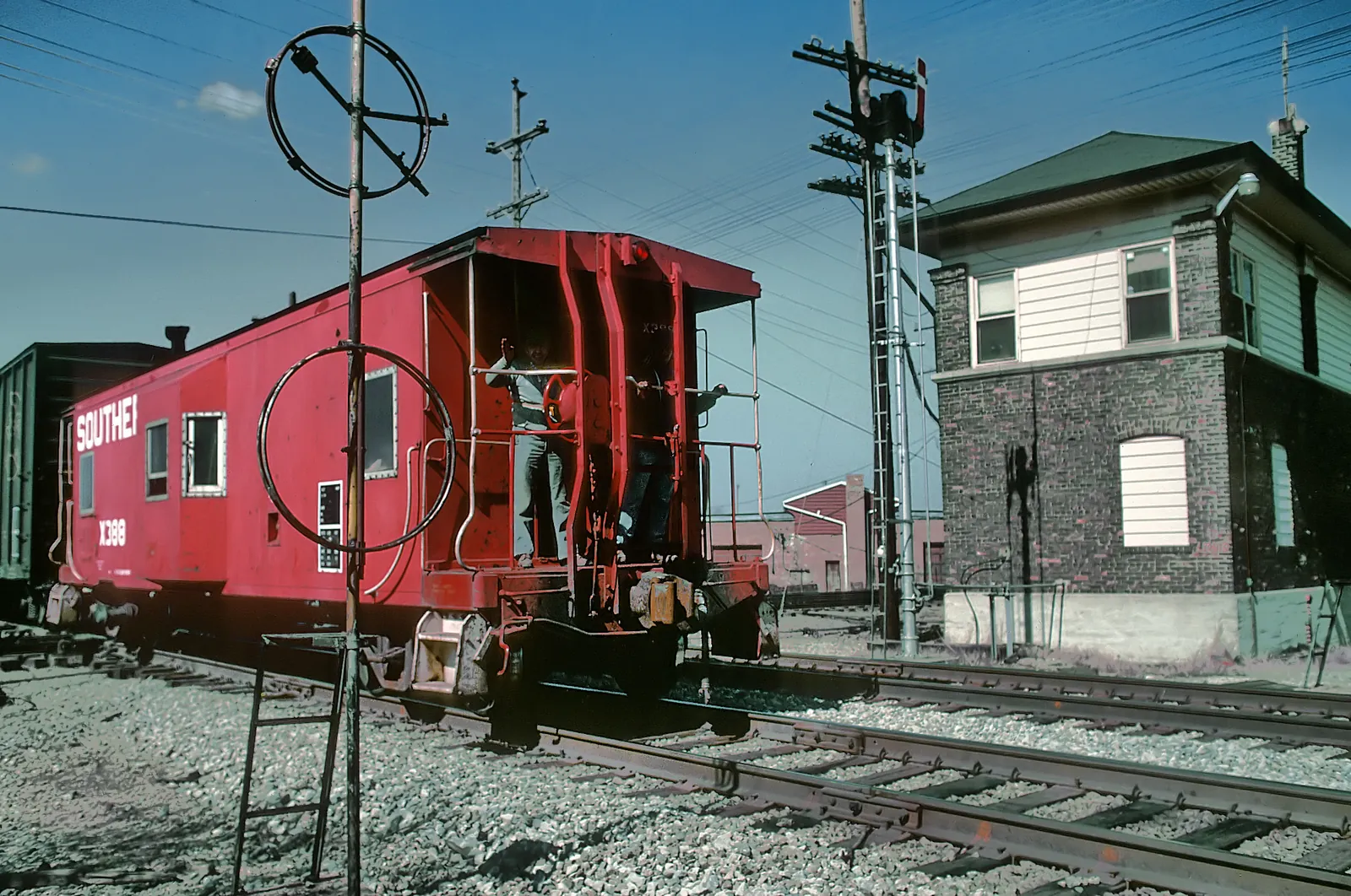 Southern Railway (SOU) X388 caboose in Chicago Ridge, Ill. on April 19, 1988 A Roger Puta photograph