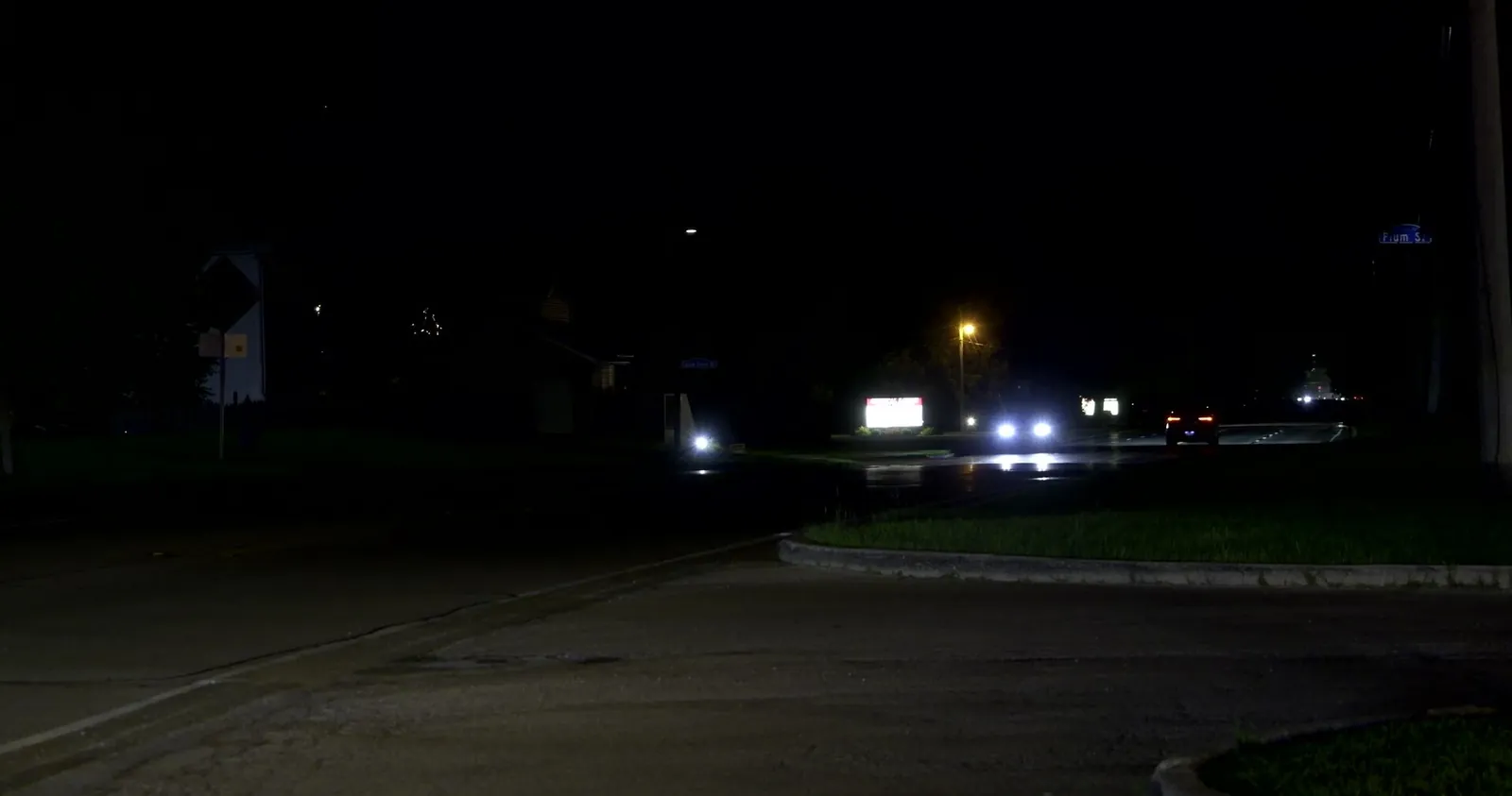 Night views of Caton Farm Road in Crest Hill, Illinois (June 2026)
