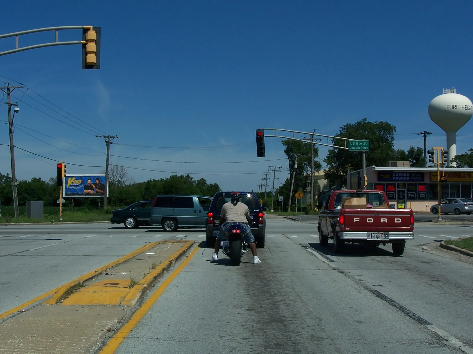 Cottage Grove Avenue at US 30 (also known as Lincoln Highway or 14th St.) in Ford Heights, Illinois