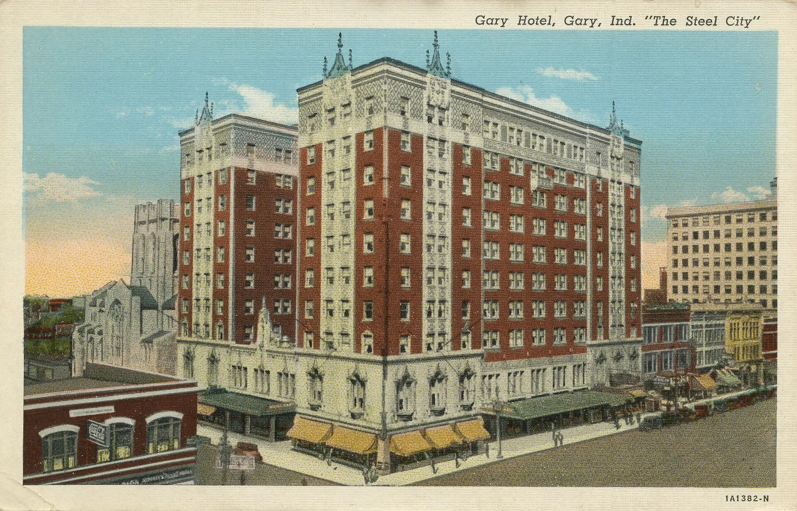 Gary Hotel, Gary, Ind. "The Steel City" Date: 1931 Source Type: Postcard Publisher, Printer, Photographer: Curt Teich (#1A1382-N) Postmark: None Collection: Steven R. Shook Copyright 2007. Some rights reserved. The associated text may not be reproduced or transmitted in any form or by any means, ele
