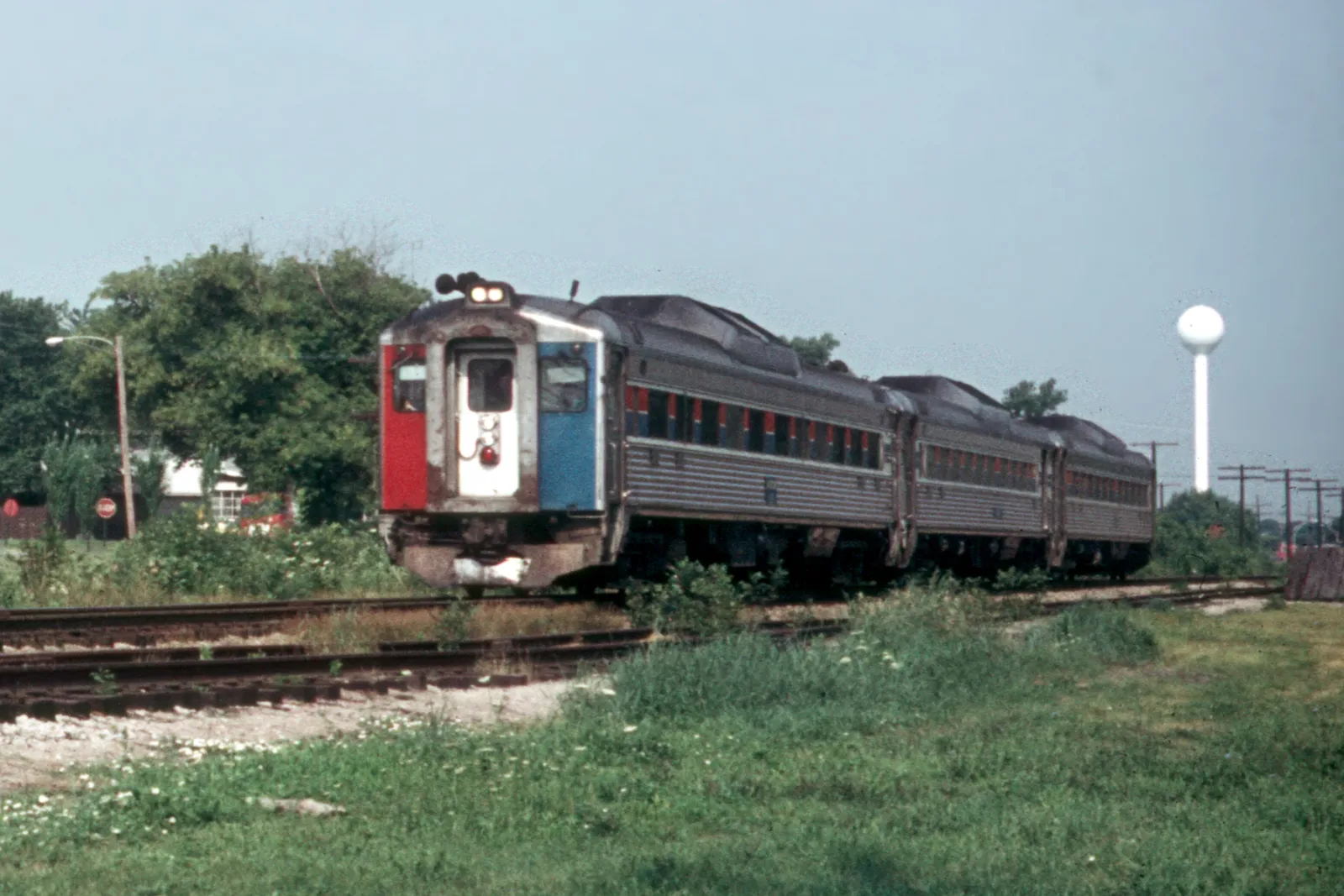 Amtrak Black Hawk in Hillside, July 23, 1975