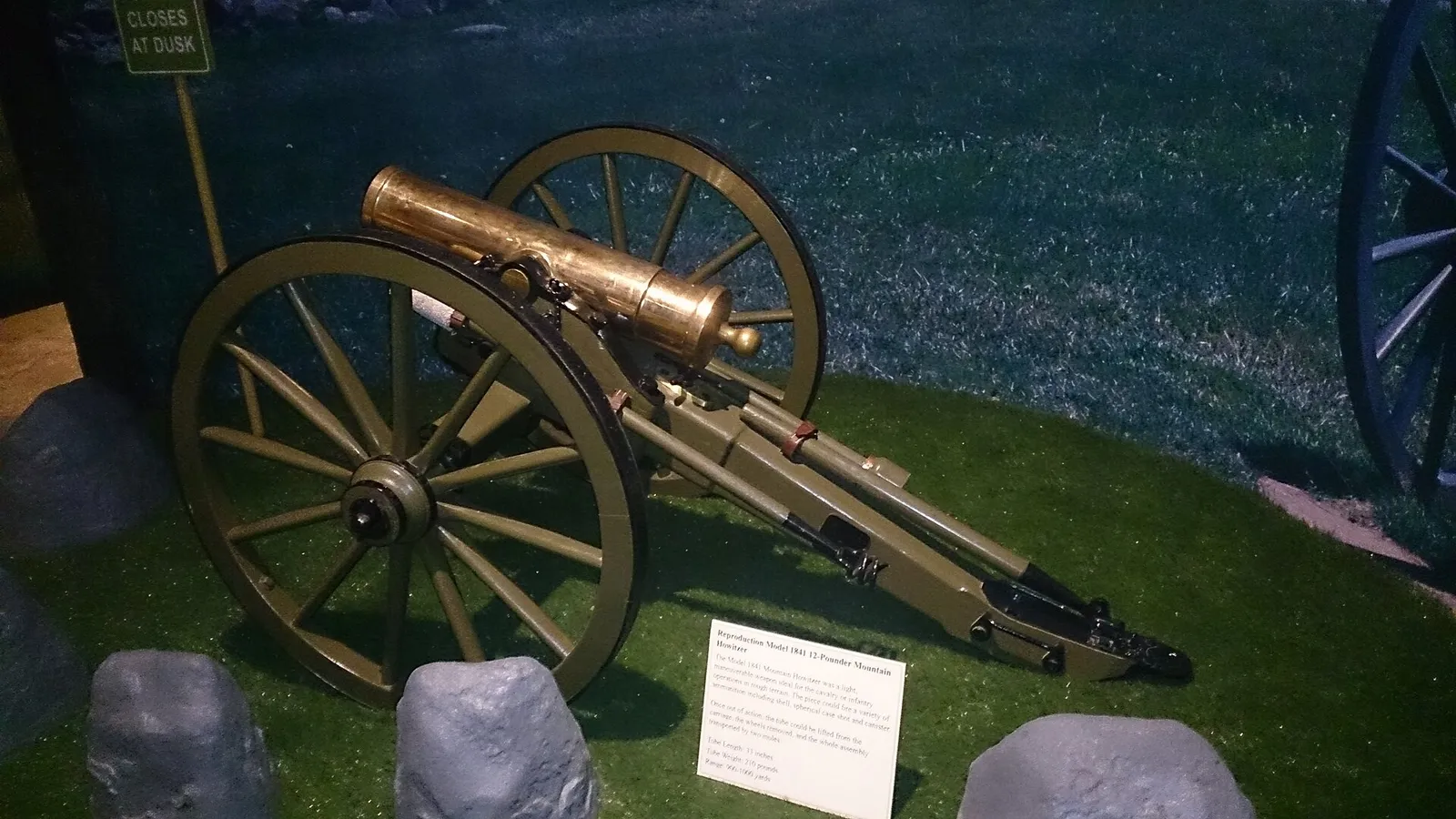 Cannon exhibit in the Kenosha Civil War Museum
