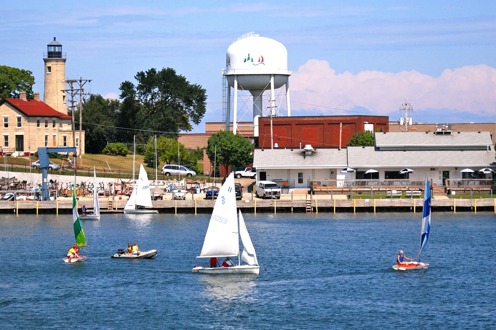 Kenosha Yacht Club on the harbor