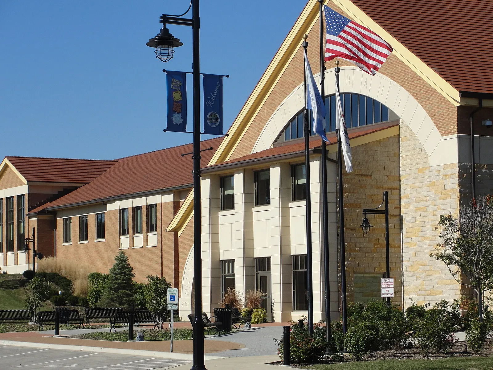 Village Hall of Montgomery, Illinois.