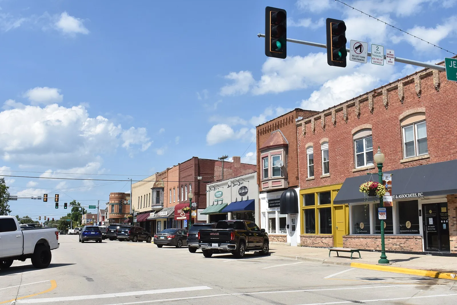 Jefferson and Liberty in Morris, Illinois. July 2026