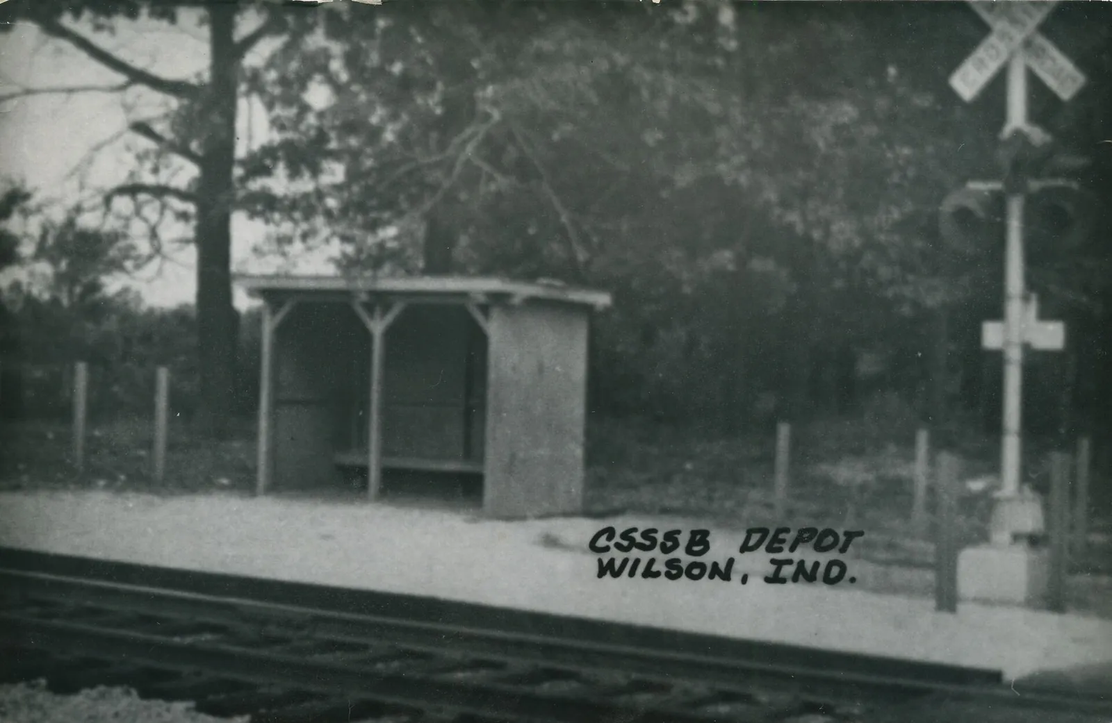 Chicago South Shore & South Bend (South Shore Line) Wilson stop in the 1970s.