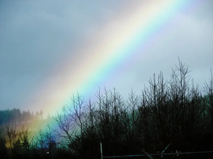 A rainbow over Paddock Lake, Wisconsin