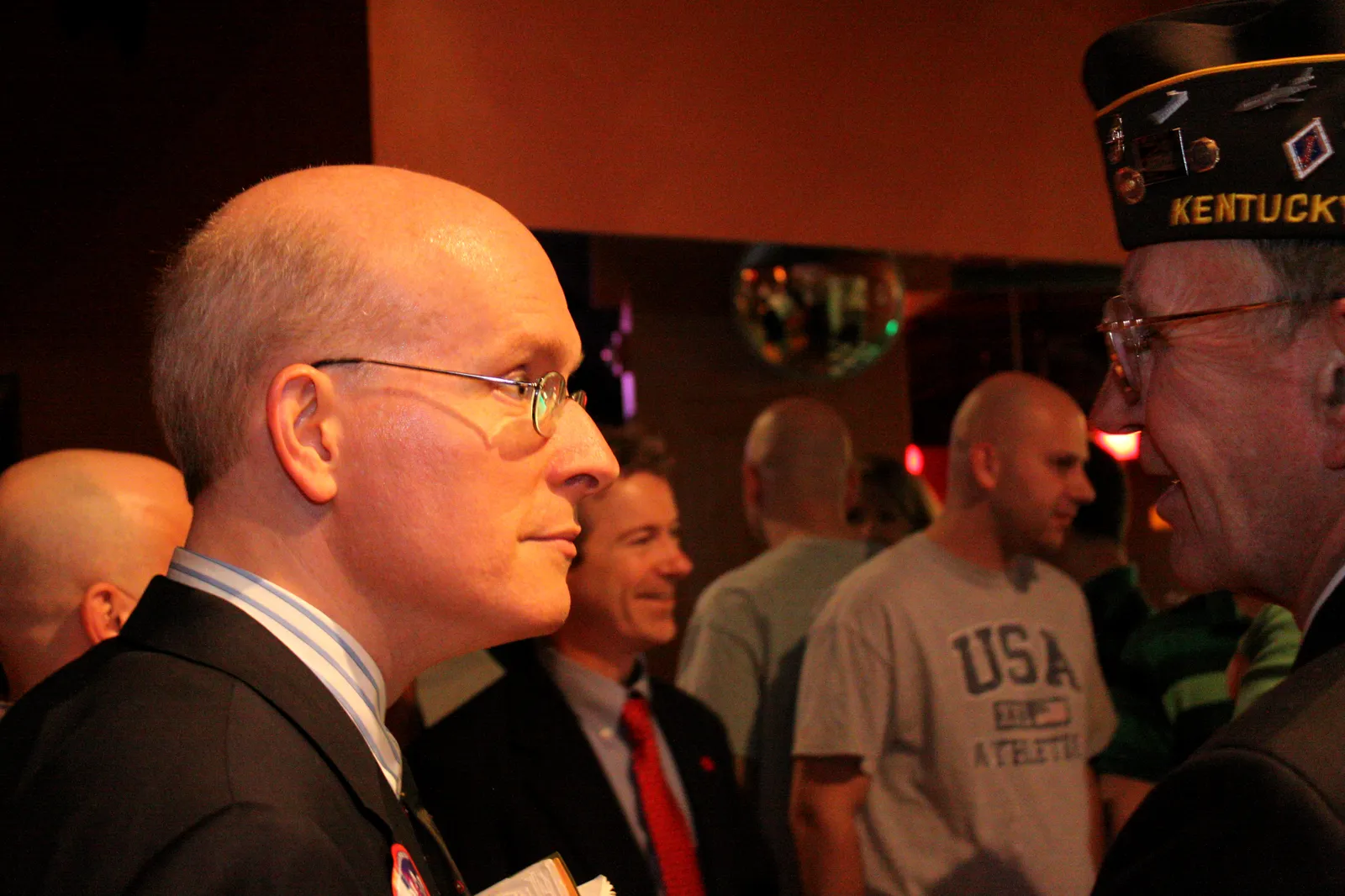 David Adams, campaign manager for United States Senate candidate Rand Paul, speaking with supporters at Guys N' Dolls in Cold Spring, Kentucky. Please attribute to Gage Skidmore if used elsewhere.