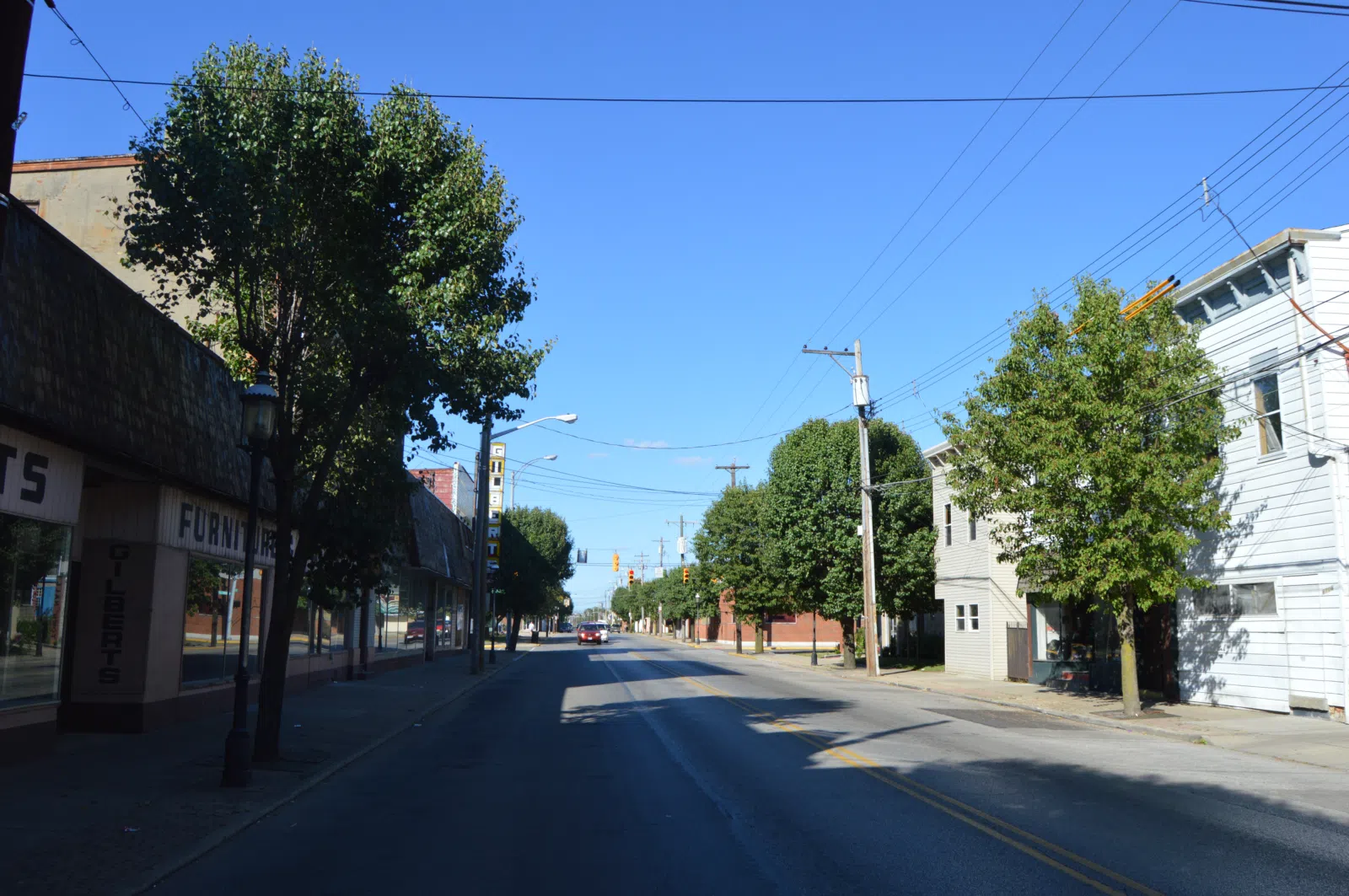 Looking northeast from the Walnut Street intersection on Vine Street in central Elmwood Place, Ohio, United States.