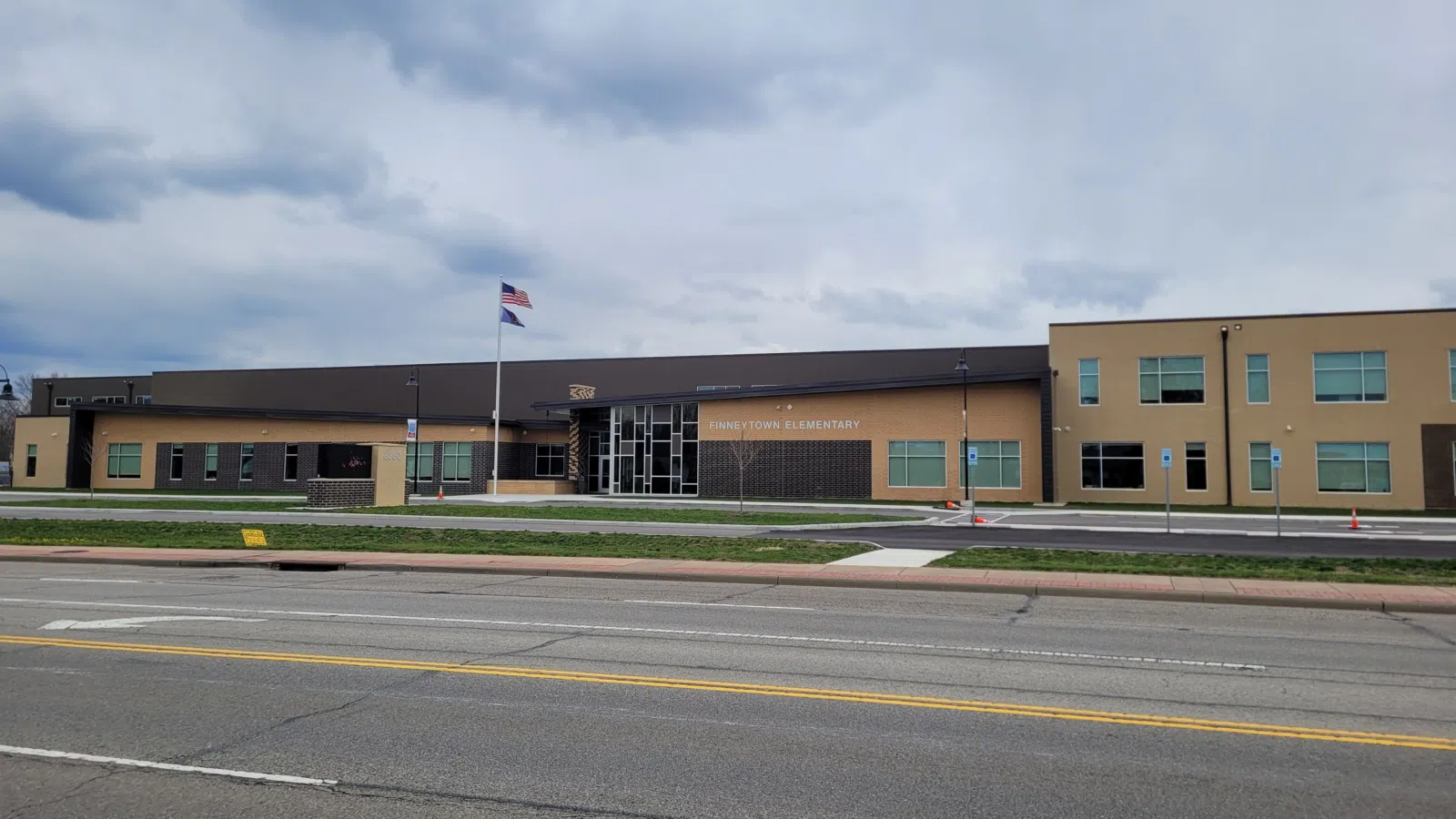 A photograph of the Finneytown Elementary building in 2023