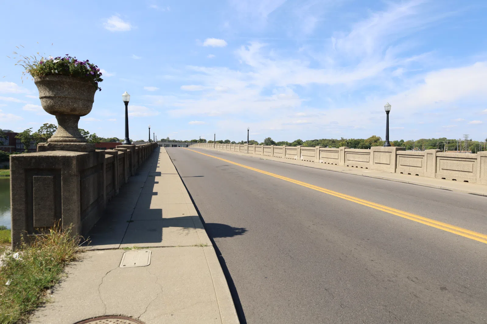 Black Street Bridge over the Great Miami River in Hamilton, Ohio in 2023