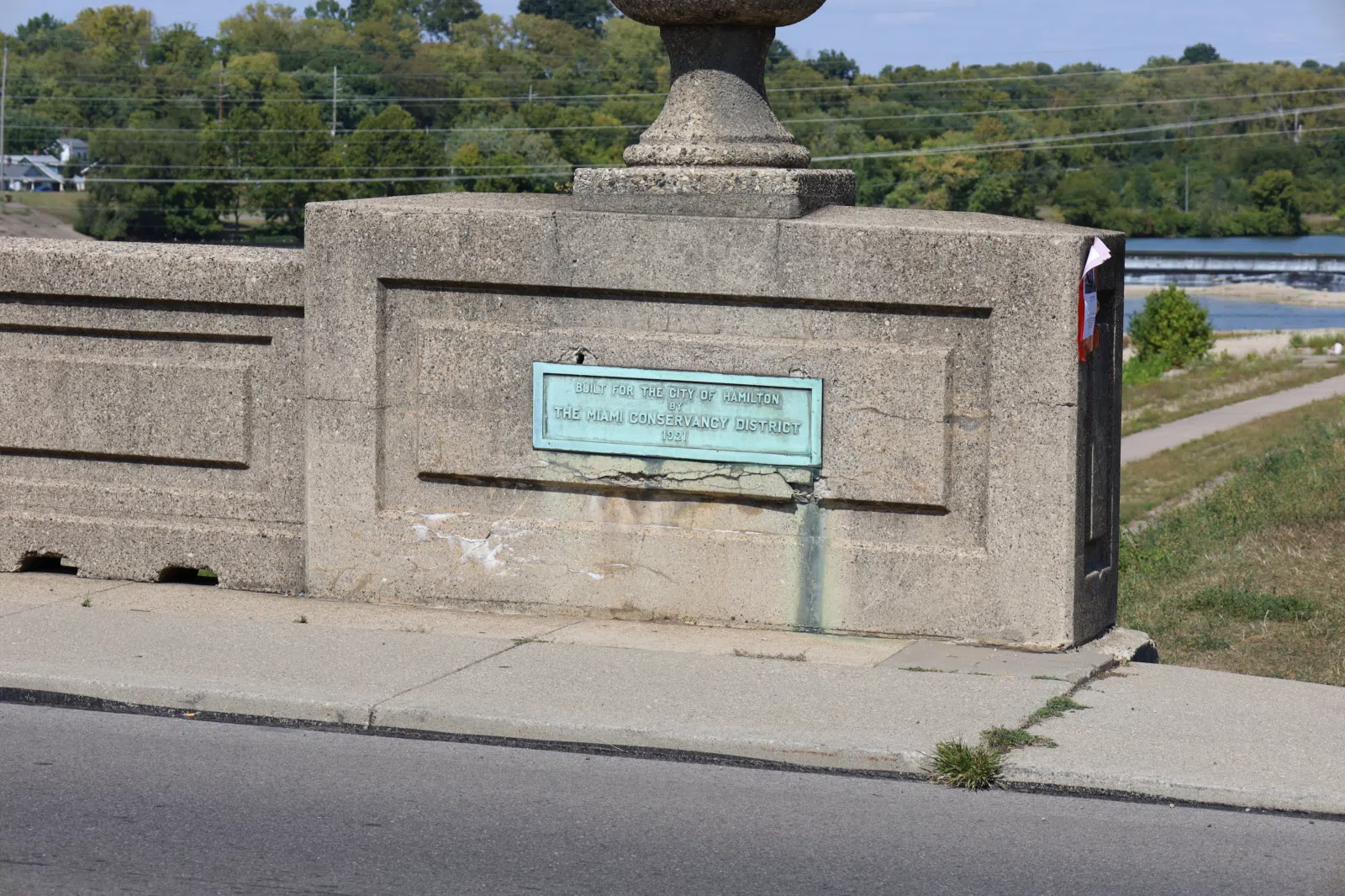 Black Street Bridge over the Great Miami River in Hamilton, Ohio in 2023