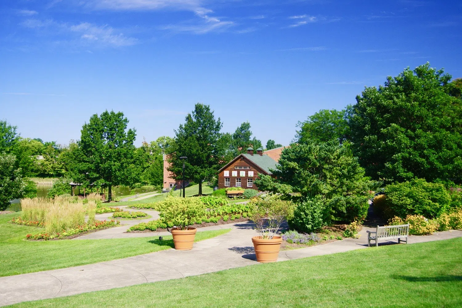 Garden at Lakeside Commons in Highland Heights, Kentucky, United States.