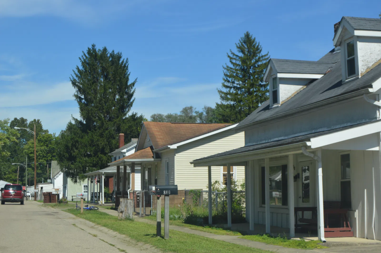 Houses on the eastern side of Liberty Street in Millville, Ohio, United States.