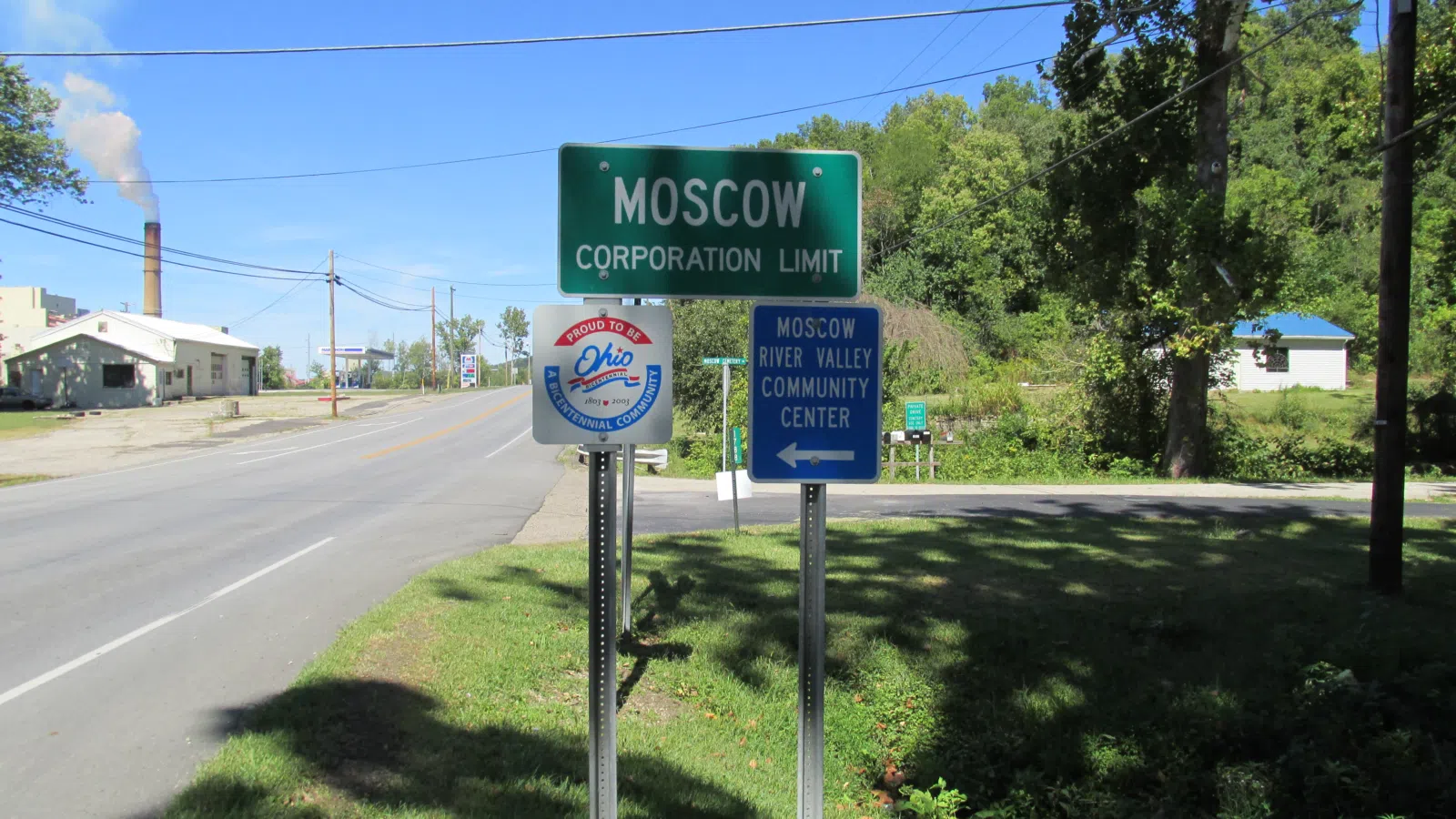 Moscow corporation limit sign.