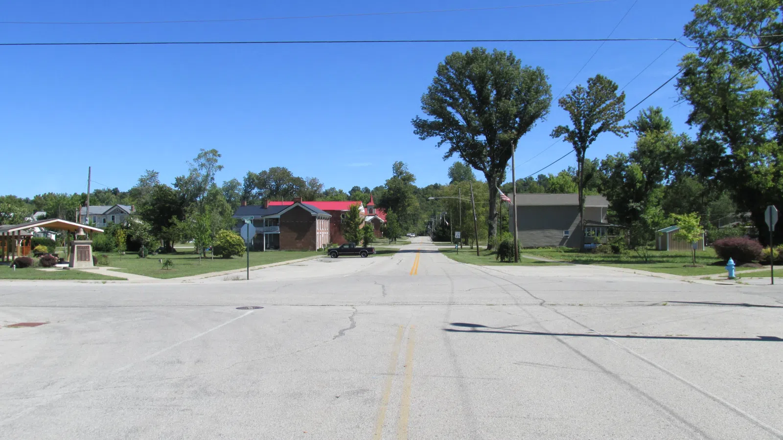 Looking easr on Broadway Street in Moscow, Ohio.