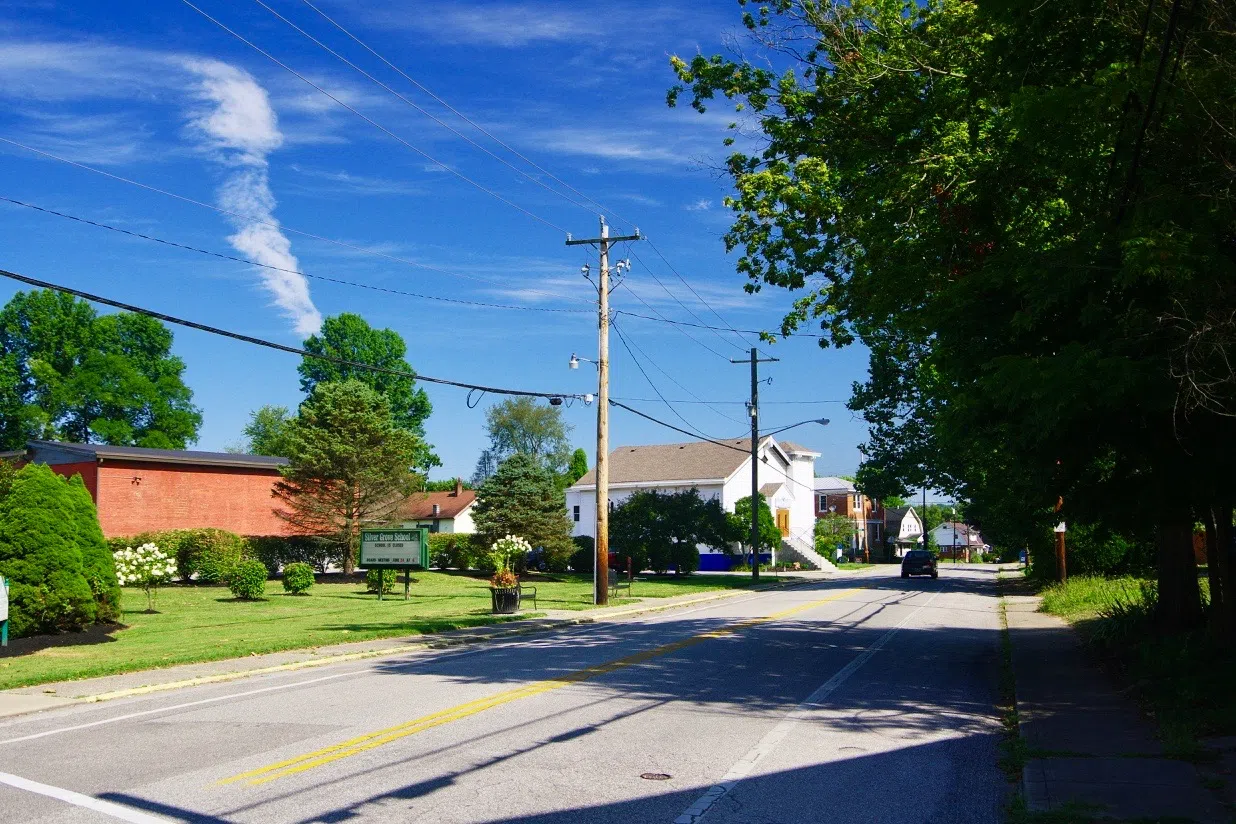 View along Four Mile Pike (Kentucky Route 547) in Silver Grove, Kentucky, United States.