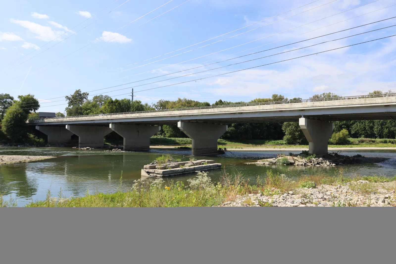 State Street Bridge over the Great Miami River in Trenton, Ohio in 2023