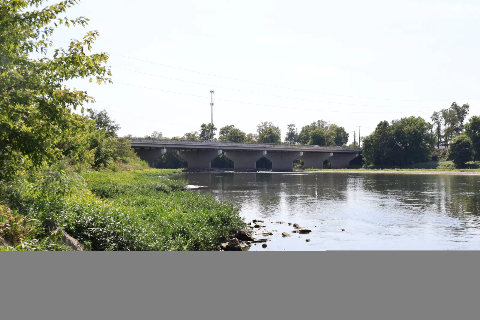 State Street Bridge over the Great Miami River in Trenton, Ohio in 2023