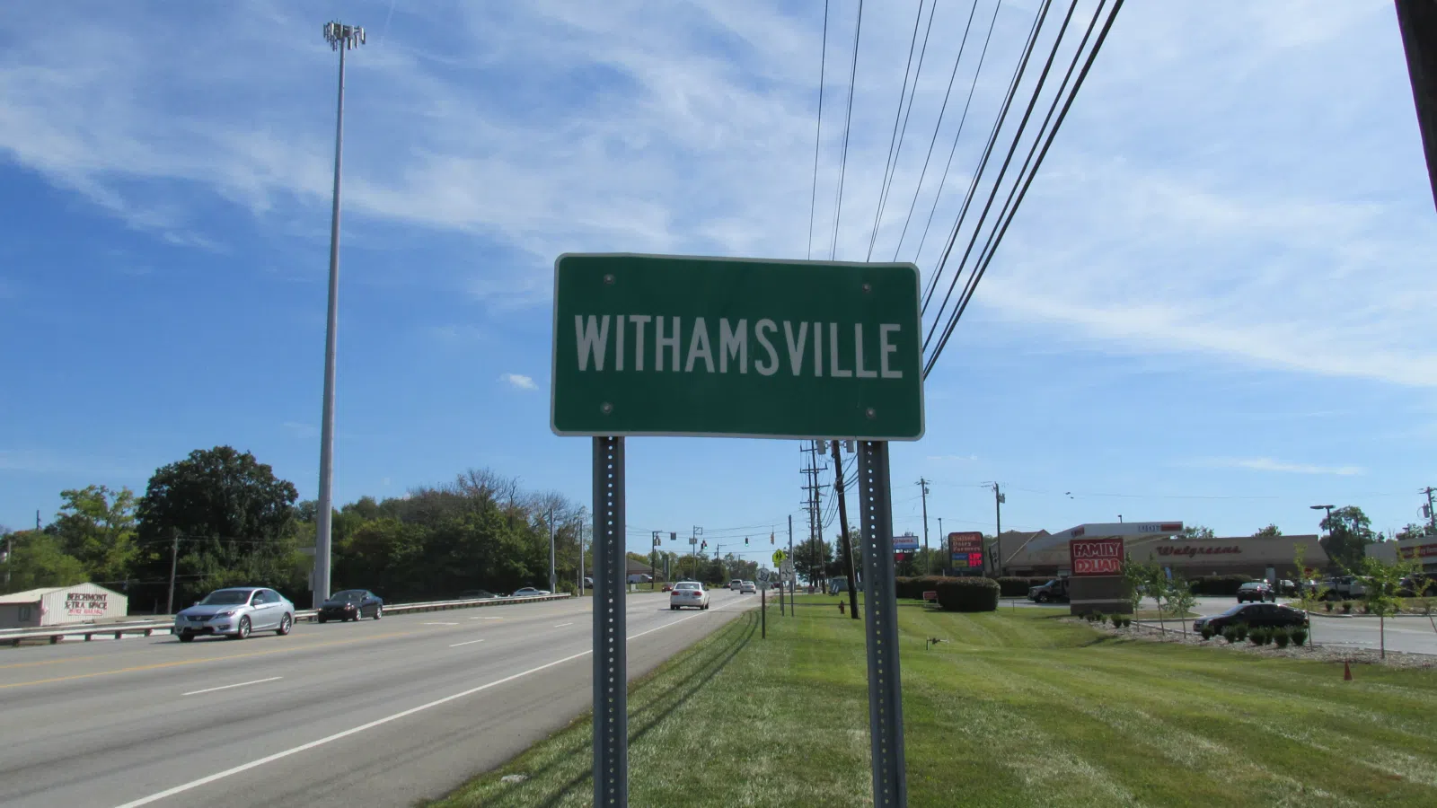 Withamsville, Ohio community sign.