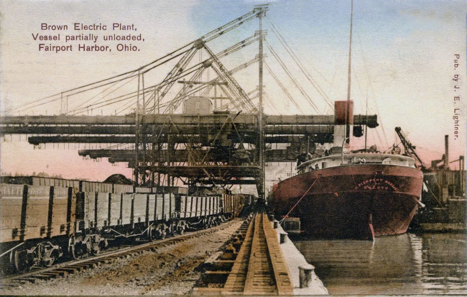 The Metropolitan News & Publishing Company, Boston, Mass. Published by J. E. Lightner Circa 1908 Brown Electric Hoists J Pierpont Morgan Steel Great Lakes bulk freighter…
