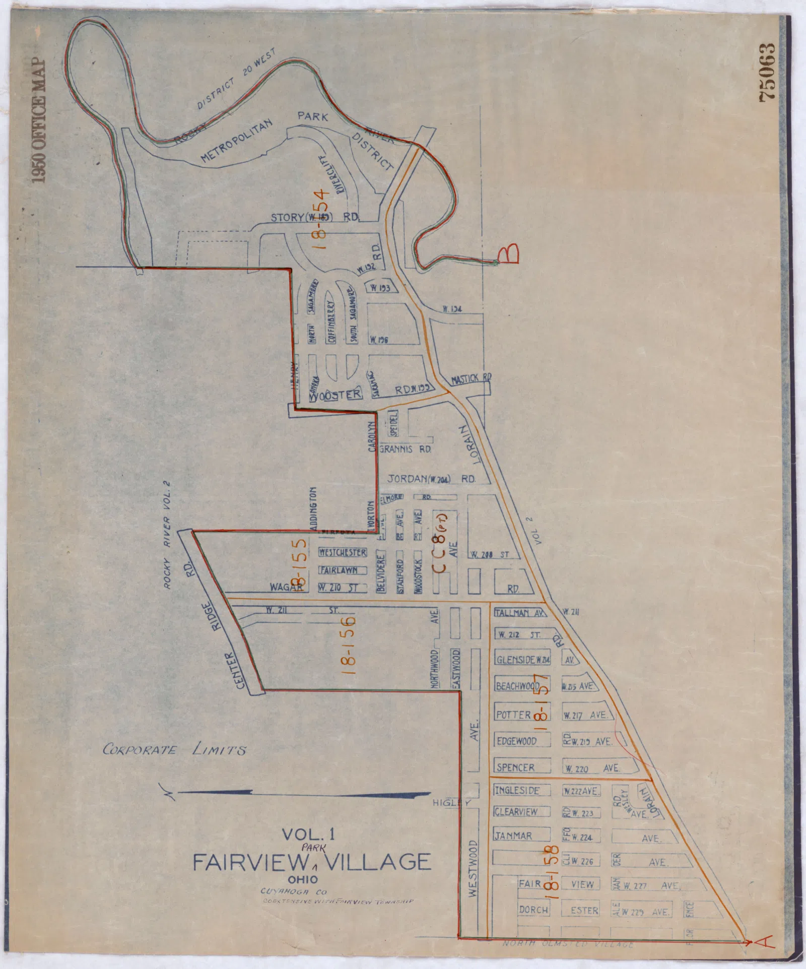1950 Census Enumeration District Maps - Ohio (OH) - Cuyahoga County - Fairview Park - ED 18-154 to 159 - NARA - 25455307 (page 1).jpg
