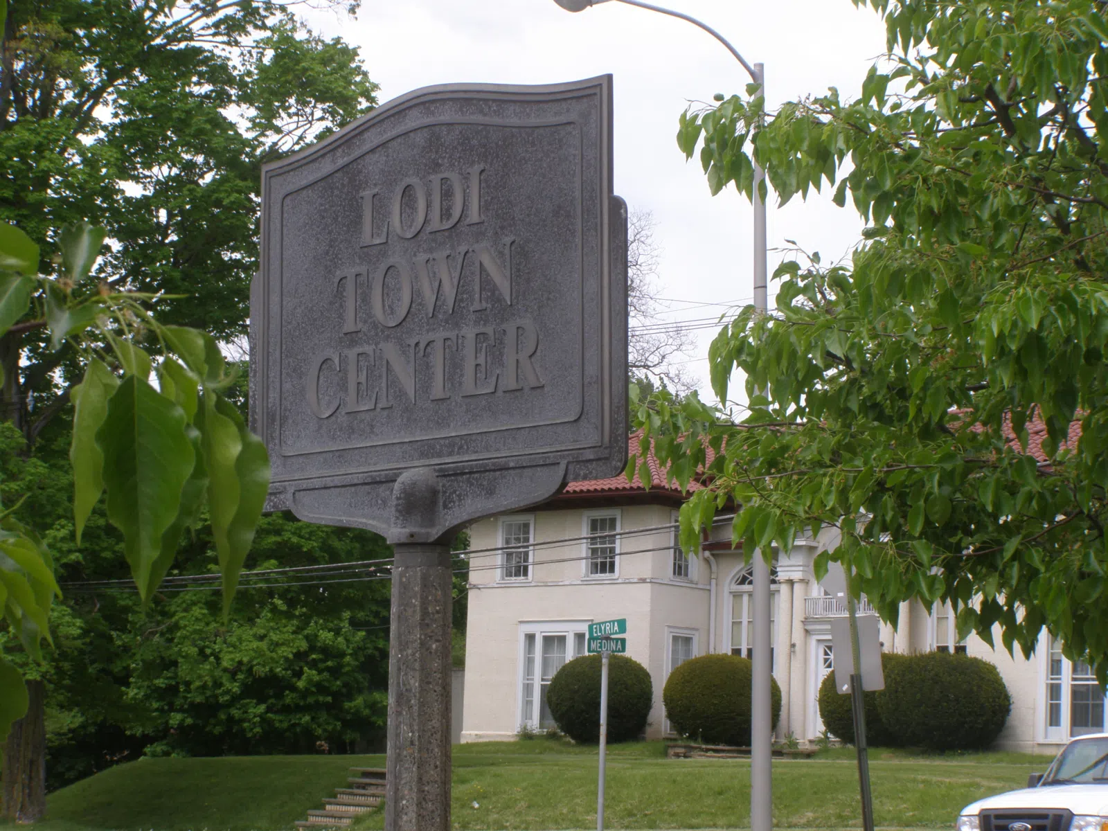 Lodi Town Center marker, Lodi, Ohio.