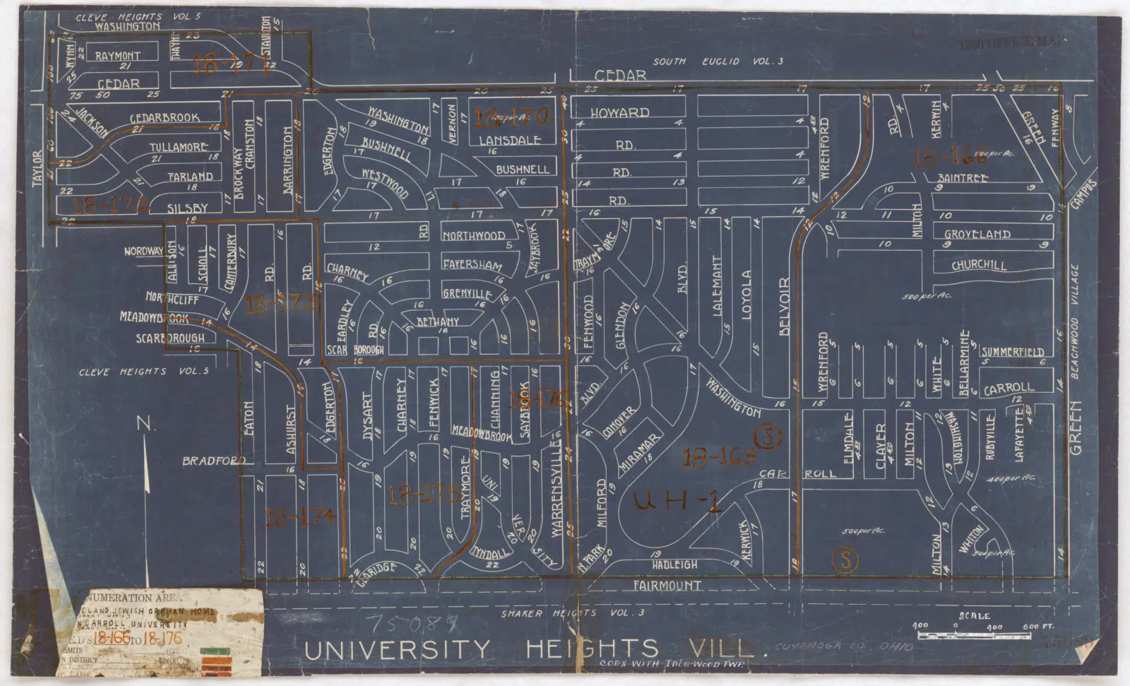 1950 Census Enumeration District Maps - Ohio (OH) - Cuyahoga County - University Heights - ED 18-166 to 176 - NARA - 25455343.jpg
