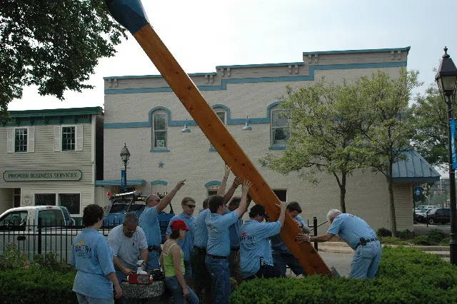 Oversized matchstick used for The Blue Tip Festival in w:Wadsworth, Ohio