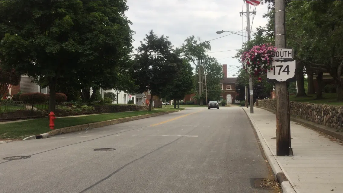 Near the northern terminus of SR 174
