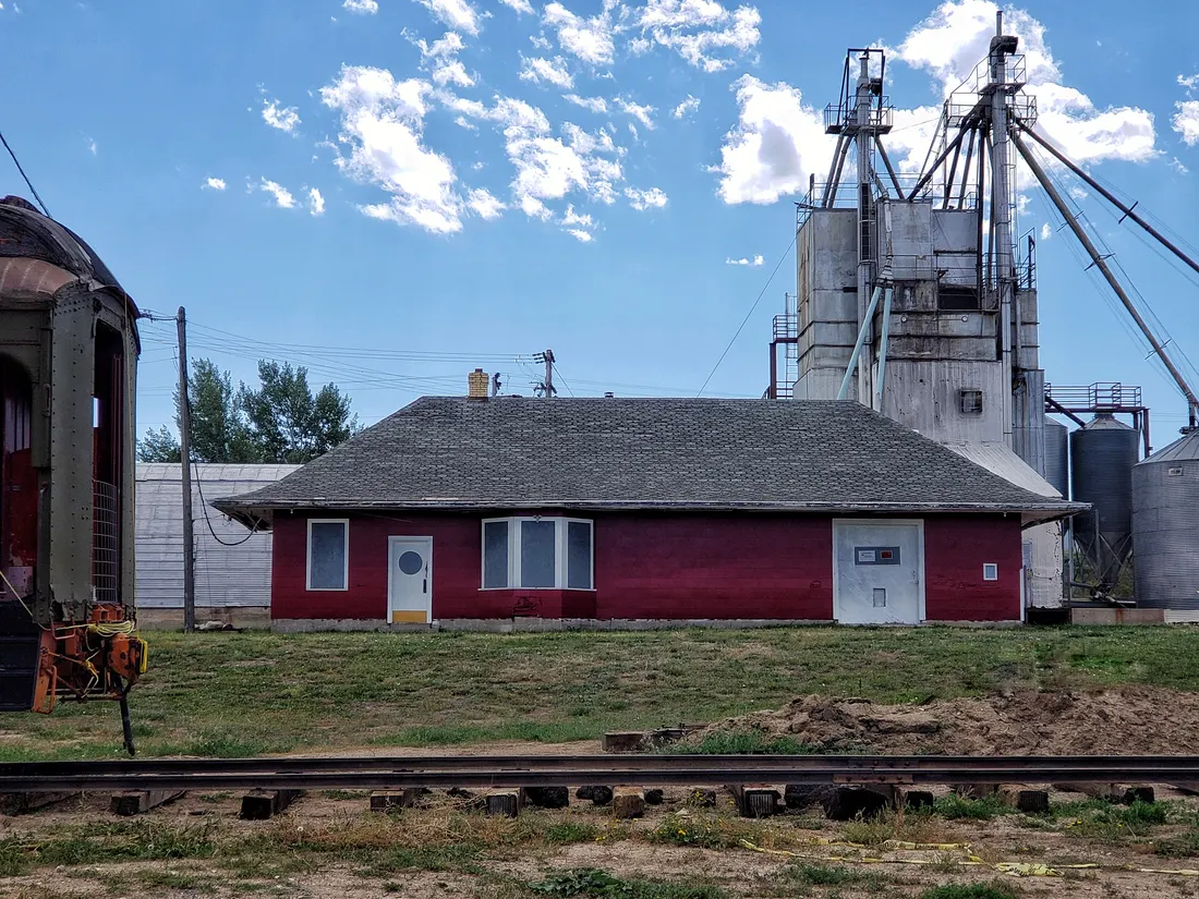 The historic Rock Island Railroad Depot in Calhan.