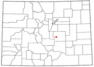 Location of Stratmoor, Colorado (map).