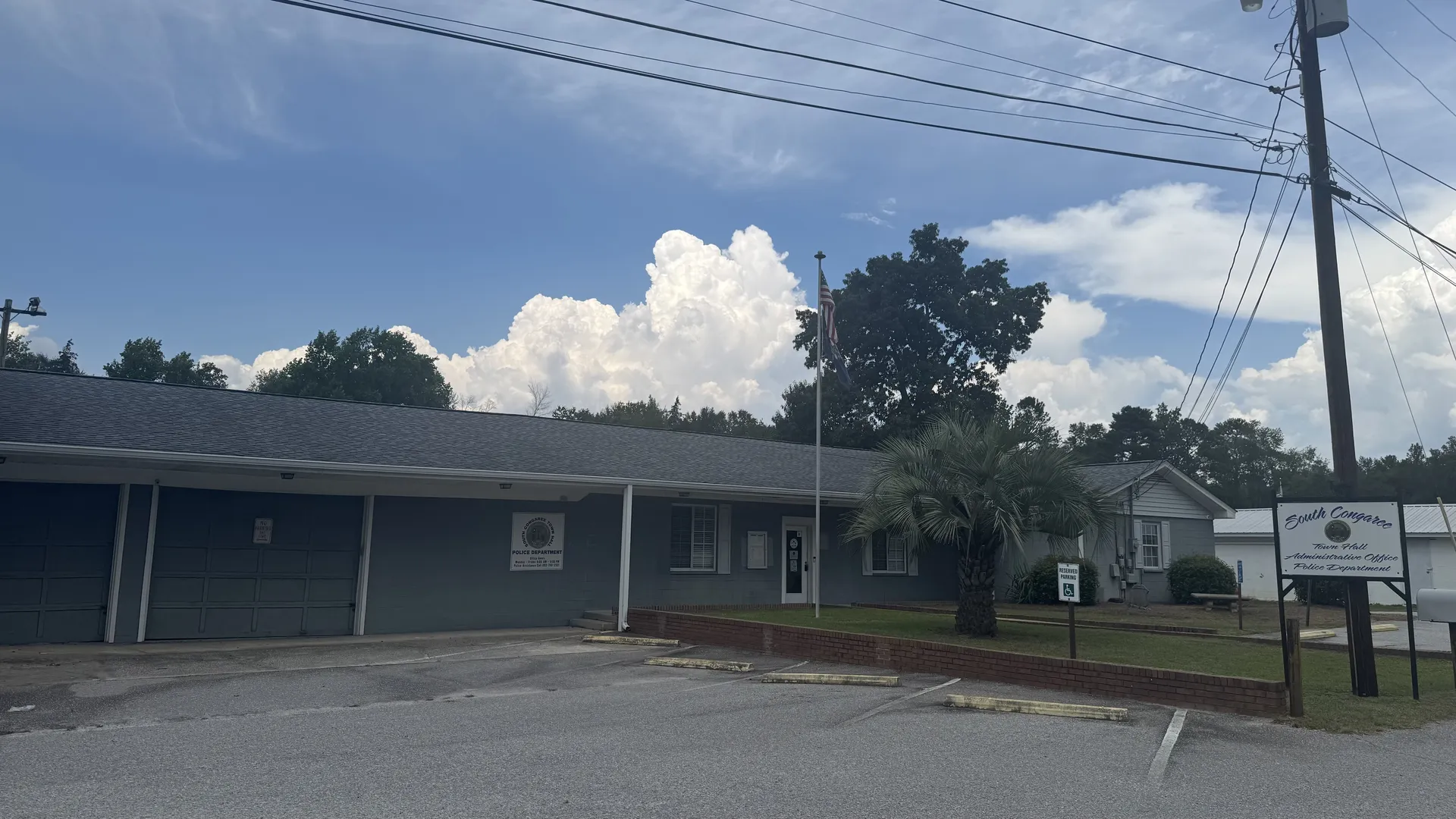 The South Congaree Town Hall, administrative office, and police department in South Congaree, South Carolina