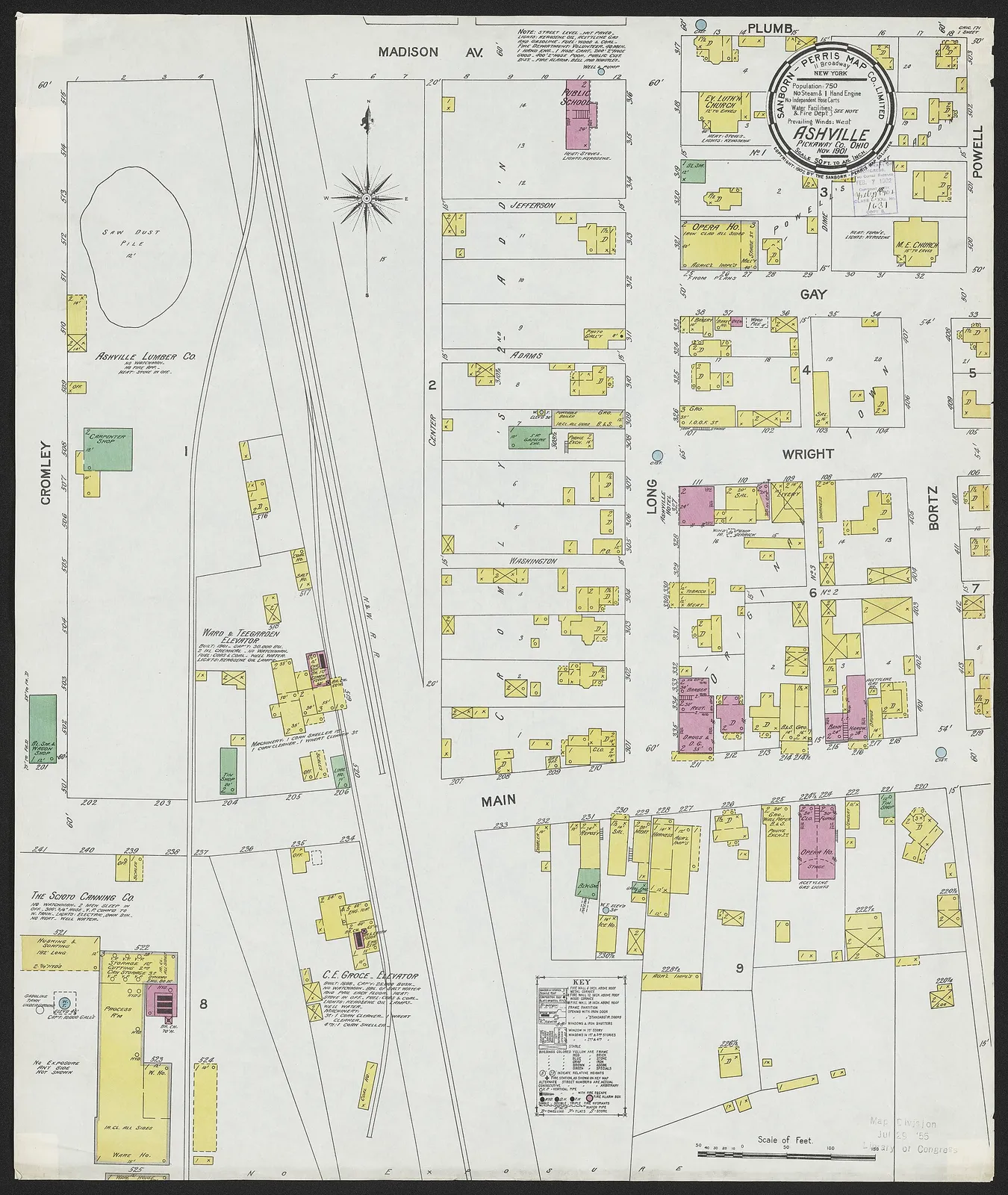 Digitization was supported by an Ohio History Fund grant. The Sanborn Maps are large scale street plans produced by the Sanborn Fire Insurance Company from 1867