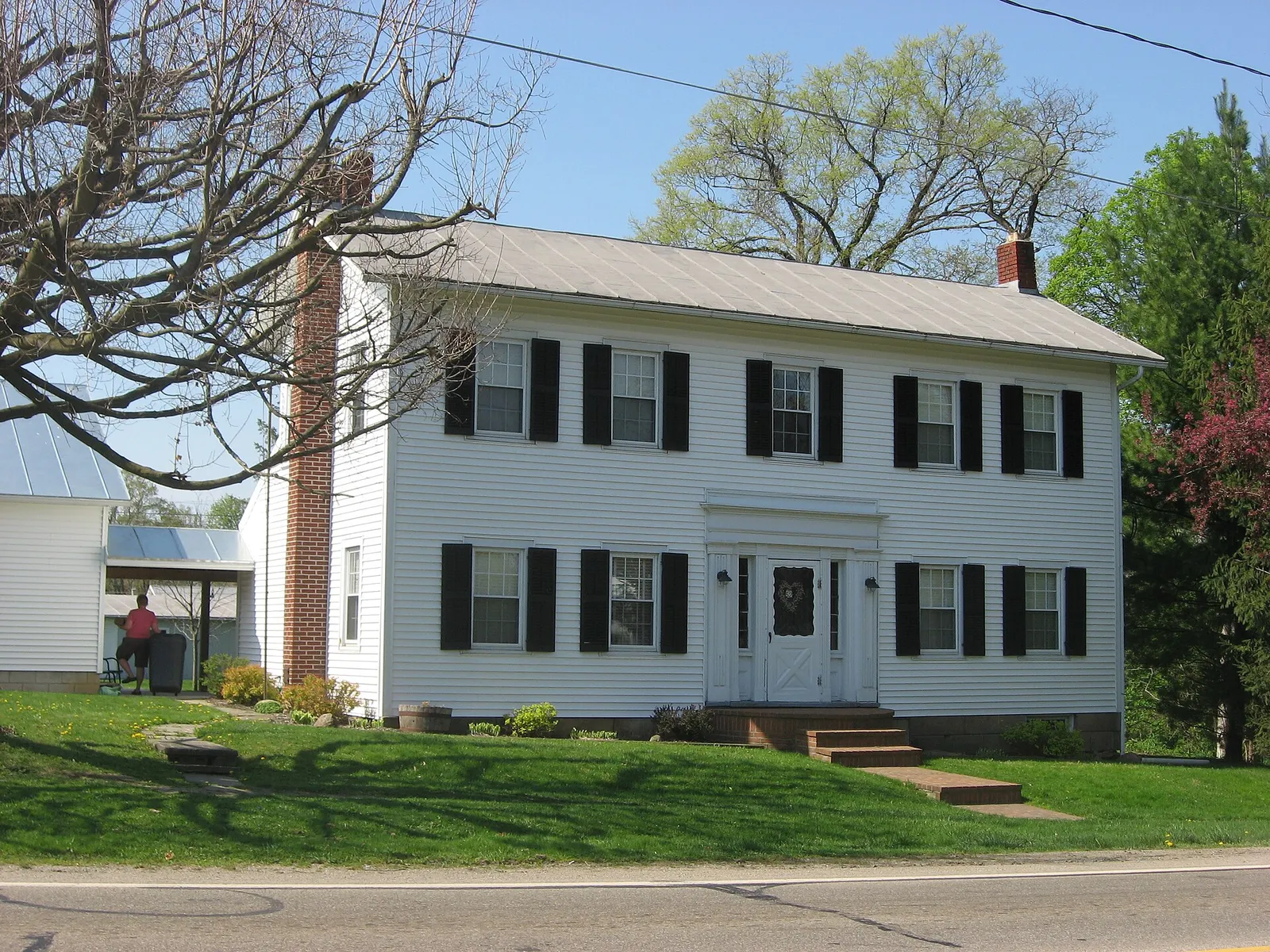 Front of the A.B. Sears House, located at 52 W. Sandusky Street (State Route 95) in Chesterville, Ohio, United States.  A former inn built in 1859, it is listed