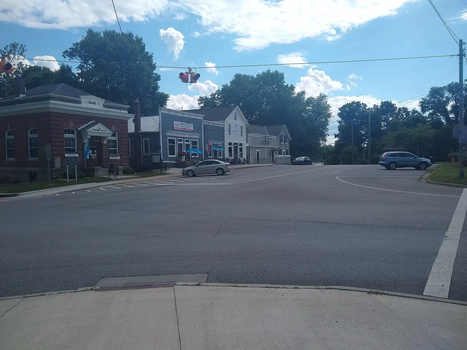 Part of the Galena, Ohio village square.