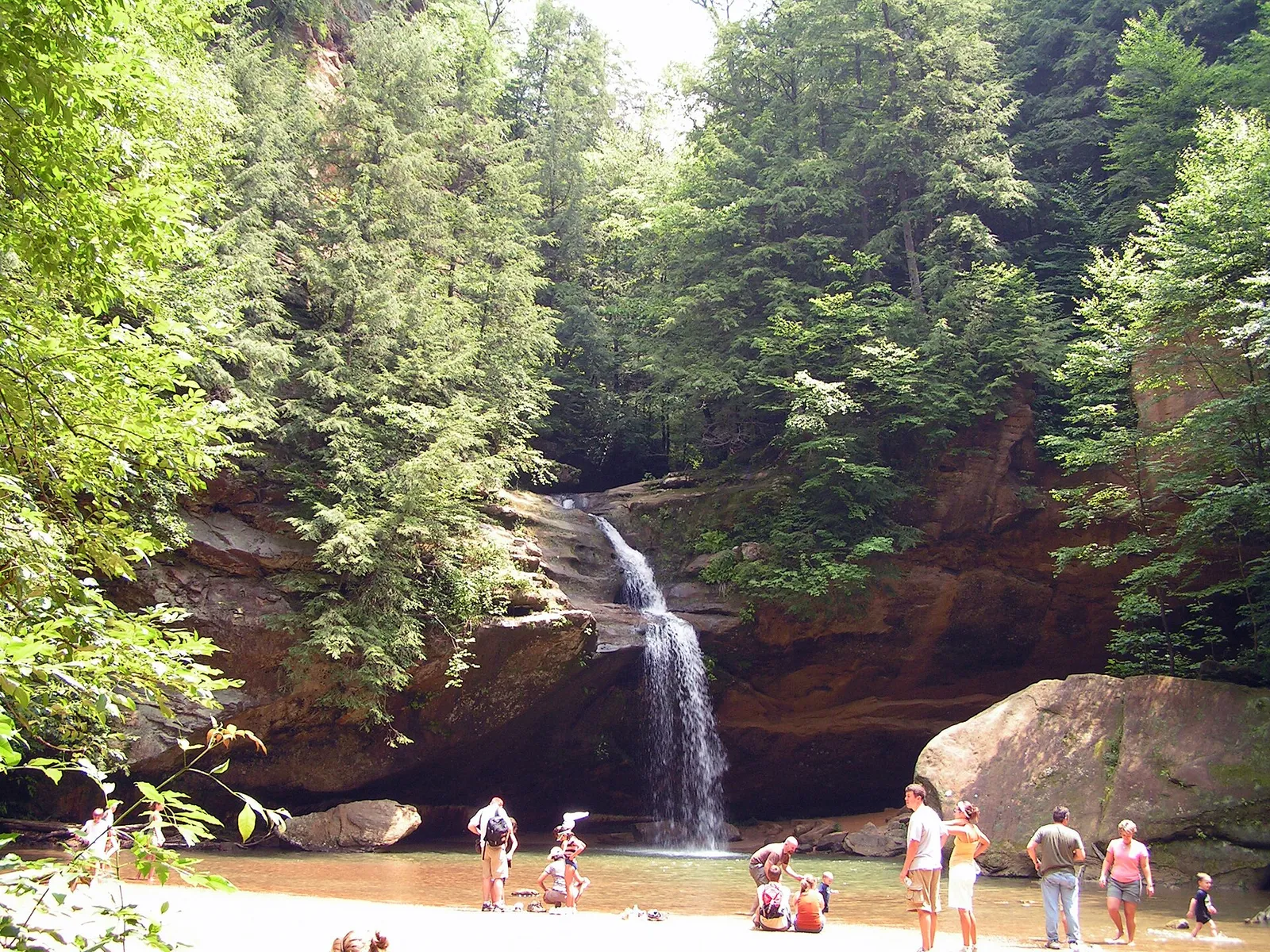 Nearby landmark: Lower Falls at Old Man's Cave, Hocking Hills State Park, near Hide-A-Way Hills. No free-licensed photos of Hide-A-Way Hills itself were found.