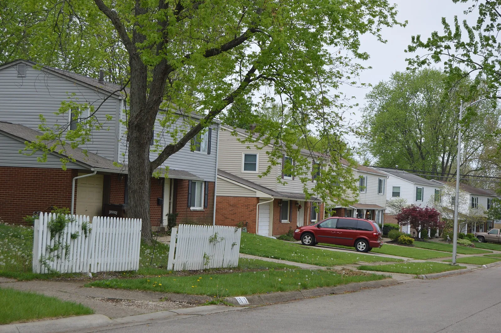Houses on Panama Drive west of Buenos Aires Boulevard in Huber Ridge, Ohio, United States.